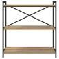 Preview: Bücherregal Eiche handwerklich 80 x 30 x 83 cm Holzwerkstoff