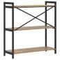 Preview: Bücherregal Eiche handwerklich 80 x 30 x 83 cm Holzwerkstoff