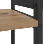 Preview: Bücherregal Eiche handwerklich 80 x 30 x 48,5 cm Holzwerkstoff