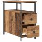Preview: Nachttisch 2 pcs Altholz 30 x 60 x 60 cm Eisen und Spanplatte