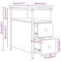 Preview: Nachttisch mit Schubladen Eiche handwerklich 30 x 60 x 60 cm