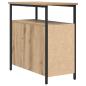 Preview: Nachttisch mit Schubladen Eiche handwerklich 30 x 60 x 60 cm