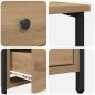 Preview: Nachttisch mit Schubladen Eiche handwerklich 30 x 60 x 60 cm