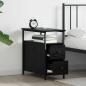 Preview: Nachttisch Schwarze Eiche 30 x 60 x 60 cm Eisen und Spanplatte