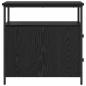 Preview: Nachttisch Schwarze Eiche 30 x 60 x 60 cm Eisen und Spanplatte