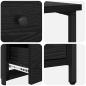 Preview: Nachttisch Schwarze Eiche 30 x 60 x 60 cm Eisen und Spanplatte