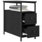 Preview: Nachttisch mit Schubladen 2 pcs Schwarze Eiche 30 x 60 x 60 cm