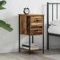 Preview: ARDEBO.de - Nachttisch Altholz 32 x 42 x 70 cm Eisen und Spanplatte