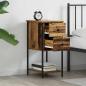 Preview: Nachttisch 2 pcs Altholz 32 x 42 x 70 cm Eisen und Spanplatte