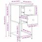 Preview: Nachttisch mit Schubladen Eiche handwerklich 32 x 42 x 70 cm