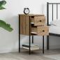 Preview: Nachttisch 2 pcs Eiche handwerklich 32 x 42 x 70 cm