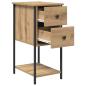 Preview: Nachttisch 2 pcs Eiche handwerklich 32 x 42 x 70 cm