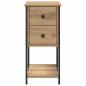Preview: Nachttisch 2 pcs Eiche handwerklich 32 x 42 x 70 cm
