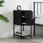 Preview: Nachttisch mit Schubladen 2 pcs Schwarze Eiche 32 x 42 x 70 cm