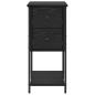 Preview: Nachttisch mit Schubladen 2 pcs Schwarze Eiche 32 x 42 x 70 cm