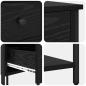 Preview: Nachttisch mit Schubladen 2 pcs Schwarze Eiche 32 x 42 x 70 cm