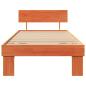 Preview: Bettgestell mit Kopfteil Wachsbraun 80 x 200 cm Massivkiefer