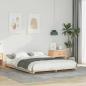 Preview: ARDEBO.de - Bodenbettgestell Braun 150 x 200 cm Massivholz Kiefer
