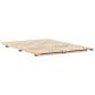 Preview: Bodenbettgestell Braun 150 x 200 cm Massivholz Kiefer