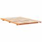 Preview: Bodenbettgestell Wachsbraun 140 x 190 cm Massivholz Kiefer