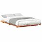 Preview: Bodenbettgestell Wachsbraun 140 x 190 cm Massivholz Kiefer
