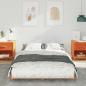 Preview: Bodenbettgestell Wachsbraun 140 x 190 cm Massivholz Kiefer