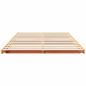 Preview: Bodenbettgestell Wachsbraun 140 x 190 cm Massivholz Kiefer