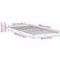 Preview: Bodenbettgestell Wachsbraun 90 x 190 cm Massivholz Kiefer