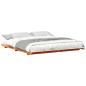 Preview: Bodenbettgestell Wachsbraun 180 x 210 cm Massivholz Kiefer