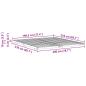 Preview: Bodenbettgestell Wachsbraun 200 x 210 cm Massivholz Kiefer
