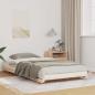 Preview: ARDEBO.de - Bodenbettgestell Braun 80 x 220 cm Massivholz Kiefer