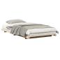 Preview: Bodenbettgestell Braun 80 x 220 cm Massivholz Kiefer