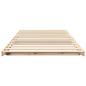 Preview: Bodenbettgestell Braun 80 x 220 cm Massivholz Kiefer