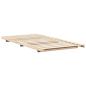 Preview: Bodenbettgestell Braun 80 x 220 cm Massivholz Kiefer
