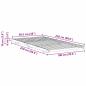 Preview: Bodenbettgestell Wachsbraun 100 x 220 cm Massivholz Kiefer