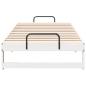 Preview: Bettgestell mit Tragegriffen Weiß 90 x 200 cm Massivholz Kiefer