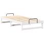 Preview: Bettgestell mit Tragegriffen Weiß 90 x 200 cm Massivholz Kiefer