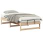 Preview: Bettgestell mit Tragegriffen Braun 90 x 190 cm