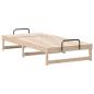 Preview: Bettgestell mit Tragegriffen Braun 90 x 190 cm