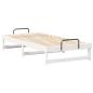 Preview: Bettgestell mit Tragegriffen Weiß 90 x 190 cm Massivholz Kiefer