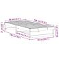 Preview: Bettgestell mit Tragegriffen Braun 90 x 190 cm