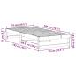 Preview: Bettgestell mit Tragegriffen Braun 75 x 190 cm
