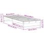 Preview: Bettgestell mit Tragegriffen Braun 90 x 220 cm