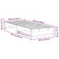Preview: Bettgestell mit Tragegriffen Braun 100 x 220 cm