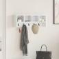 Preview: ARDEBO.de - Wandmontierter Kleiderständer mit Regal Wandmontiert mit Speicher Weiß 75 x 16 x 26 cm