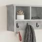 Preview: Wandmontierter Kleiderständer Betongrau 75 x 16 x 26 cm