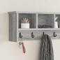 Preview: Wandmontierter Kleiderständer Grau Sonoma 100 x 16 x 26 cm