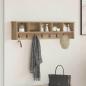 Preview: ARDEBO.de - Wandmontierter Kleiderständer mit Regal Wandmontiert mit Speicher Eiche handwerklich