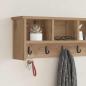 Preview: Wandmontierter Kleiderständer mit Regal Wandmontiert mit Speicher Eiche handwerklich
