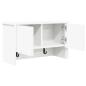Preview: Wandmontierter Kleiderständer mit Regal Wandmontiert mit Speicher mit Tür Weiß 50 x 20 x 30 cm